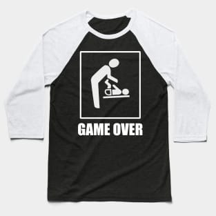 Daddy To Be is Game Over Baseball T-Shirt